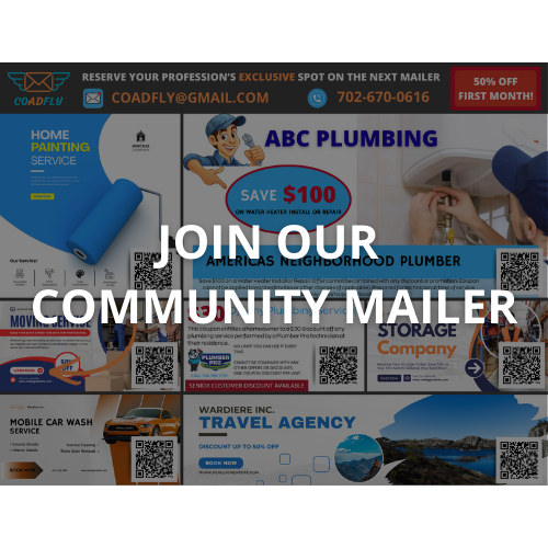 COADFLY, Community, Shared, Mailer, Plumber, HVAC, Party Rentals, Storage, Moving, Mobile Car Wash, Travel, Electrician